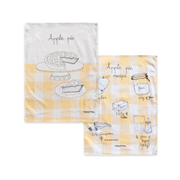Happy Friday Tea towel (2 pc) Apple pie 70x50 cm Multicolor