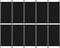 vidaXL - Kamerscherm - met - 5 - panelen - 250x200 - cm - stof - zwart