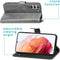 iMoshion Hoesje Geschikt voor Samsung Galaxy S21 FE Hoesje Met Pasjeshouder - iMoshion Luxe Bookcase - Grijs
