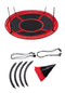 Nestschommel - Schotelschommel - 110 CM - Max. 150 KG - Zwart/Rood