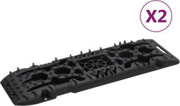 vidaXL - Gripplaten - 2 - st - 107x31x7 - cm - nylon - zwart
