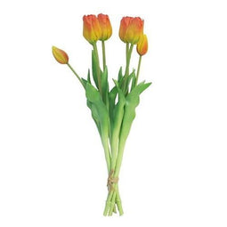 Buitengewoon de boet - Bosje Tulpen Tulp Duchesse Classic oranje kunstbloem