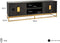 Richmond Interiors TV-dressoir Blackbone gold 4-deuren 185 (Black rustic)