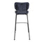 Zuiver Benson Barkruk - Zithoogte 75 Cm - Set Van 2 - Stof Donkerblauw - Zwart Metalen Frame