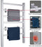Dirt Devil Elektrische Handdoekradiator - Handdoekrek Badkamer - Wanddroogrek of als Handdoekenrek Vrijstaand - Verwarmd Droogrek IP22 Drupdicht - Wasdroogrek 6 Stangen - Wasrek - Aluminium