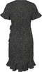 VERO MODA VMHENNA - Wrap jurk - Korte mouwen met ruche details - Blauw - Dames - Maat XS