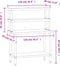 vidaXL - Keukenwerktafel - met - bovenschap - 110x55x150 - cm - roestvrij - staal