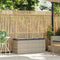 vidaXL - Tuinbank - met - kussen - 110x40x44 - cm - poly - rattan - lichtgrijs