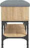 vidaXL - Schoenenbank - 82x32x45 - cm - bewerkt - hout - sonoma - eikenkleurig