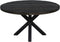 Meubelplaats Ronde Zwarte Mango Eettafel Black Spider 120 cm - Industrieel Design - Massief zwart Mangohout