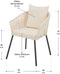 Juskys Touwstoelen - Tuinstoel - Set van 2 - Incl. Zit- en Rugkussens - Beige (2 stuks)