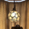PTMD Hanglamp XL lamp - Julie met zilver goud antieke glazen - hexagonaal - semi helder 50x50x50 cm XL Plafondlamp