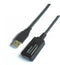 Aisens A101-0018 - USB A Kabel - 500 cm - Zwart