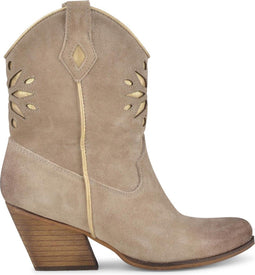 PS Poelman Dixie - Cowboylaarzen - Western hak 7 cm - Bruin Beige Taupe - Maat 38
