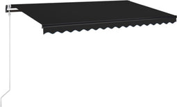 vidaXL - Luifel - automatisch - met - LED - en - windsensor - 400x350 - cm - antraciet