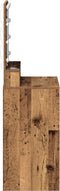 vidaXL - Make-uptafel - met - LED-verlichting - - - Oud - Hout, - 50x41x135 - cm