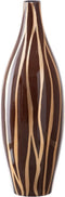Vaas 20 x 20 x 58,5 cm Zebra Keramisch Gouden Bruin