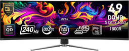 MSI MPG 491CQPX - Gamingmonitor - 49" QD-OLED 240Hz 5120x1440 - Zwart