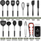 COOCK Keukengerei Set XL - 26 delig - Hittebestendig BPA-Vrij - Zwart (26 stuks)