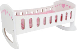 Doll fun - Poppenwieg - 47 cm - Wit en Roze