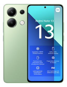 Redmi Note 13 (2023) - Smartphone - 6GB RAM - 128GB opslag - 108 MP camera - Groen