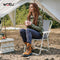 WOLTU campingstoel set van 2 - inklapbare lichtgewicht vouwstoelen 600D Oxford - zwart (2 stuks)
