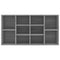 Schoenenbank 103x30x54,5 cm bewerkt hout grijs sonoma eiken