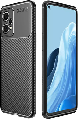 iMoshion Hoesje Geschikt voor Realme 9 Pro Hoesje Siliconen - iMoshion Carbon Softcase Backcover - Zwart