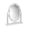 Versa Glam Spiegel met Ondersteuning - Ovalen - Lichten - Wit 53 X 12 X 50 CM