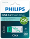 Philips Click 256GB - USB 3.2 Flash Drive - 120MB/s Lezen - Groen