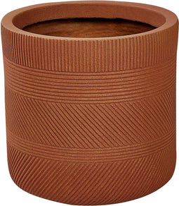 VOULA - Bloempot - 24 cm - Goudbruin - Kleivezels