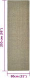 vidaXL - Vloerkleed - 80x250 - cm - natuurlijk - sisal - groen