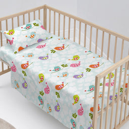 Happy Friday Sheet set 2 pieces Little birds 100x130 cm (Cot) Multicolor