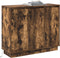 vidaXL - Dressoir - met - LED - - - Rookhout - - - 90x32x75 - cm - - - Gemaakt - van - Engineered - Wood