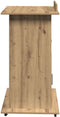 vidaXL - Podium - met - Wielen - Artisan - Eiken - Geengineerd - Hout