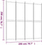 vidaXL - Kamerscherm - met - 4 - panelen - 200x200 - cm - stof - antracietkleurig