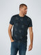 No Excess - Ronde Hals T-Shirt - Botanische print - Donkerblauw