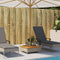 vidaXL - Parasolvoetbedekking - 70x70x25 - cm - poly - rattan - acaciahout - grijs