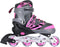 Street Rider Pro - Inline Skates - Aluminium frame 4 wielen - Roze/Grijs