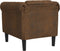 Fauteuil kunstsuède bruin