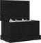 vidaXL - Opbergdoos - Zwart - Eiken - 50x30x28 - cm - Samengesteld - Hout
