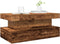 vidaXL - Salontafel - met - LED-verlichting - 90x50x40 - cm - oud - houtkleurig