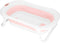 Springos Opvouwbaar Baby Bad - Draagbaar - Thermometer - Wit - Roze - 79 x 49 x 22 cm