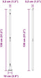 vidaXL - Fencepalen - met - voetplaten - 13 - stuks - Ø32mm - 68,5cm - Gegalvaniseerd - Staal
