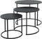 H&S Collection Bijzettafel/plantenstandaard set - 3x stuks - zwart