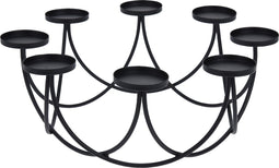 H&S Collection Kandelaar voor 8 Kaarsen 30x12 cm Dia Black