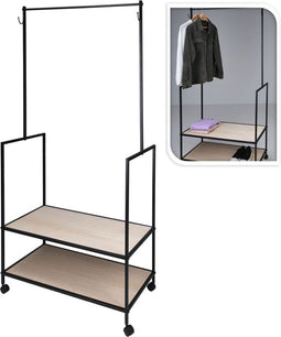 H&S Collection Kledingrek met 2 haken metaal