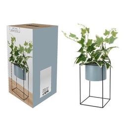 H&S - Collection - Kunstplant - in - pot - met - metalen - standaard - 44 - cm