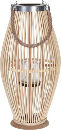 H&S - Collection - Lantaarn - 24x48 - cm - bamboe - naturel