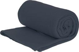 H&S Fleece deken - navy blauw - 125 x 150 cm - polyester - plaid - dekentje - fleecedeken